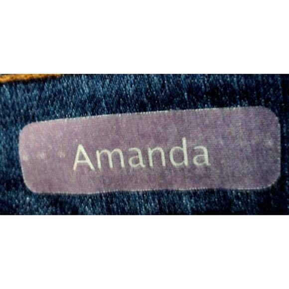 Gloria Vanderbilt Women's Mid Rise Dark Wash Straight Leg Blue Jeans Size 18 - Picture 8 of 9